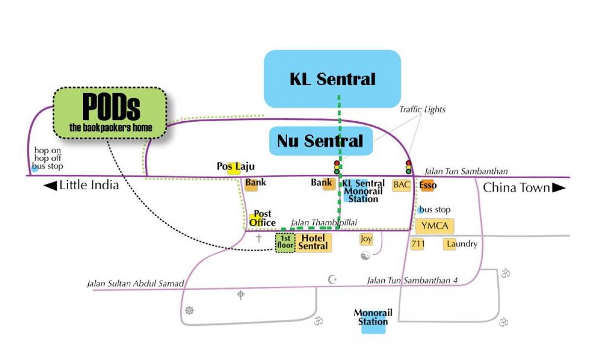 куала лумпур автобуска станица на мапа