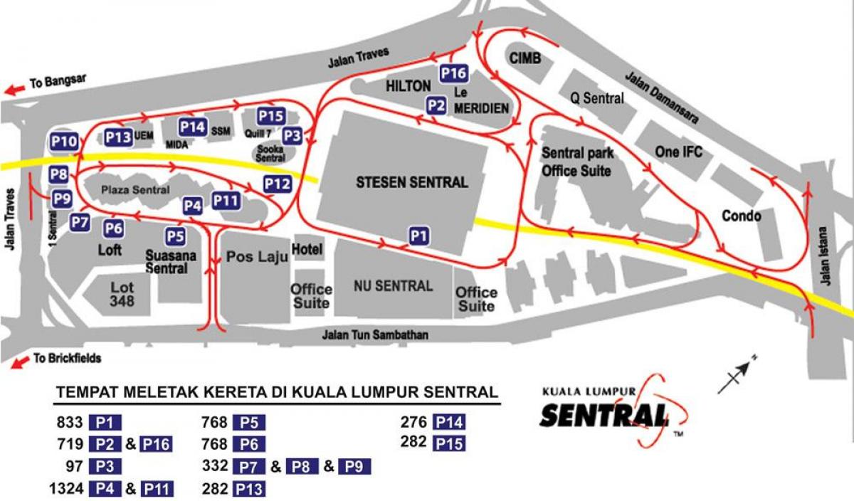 sentral станица куала лумпур мапа