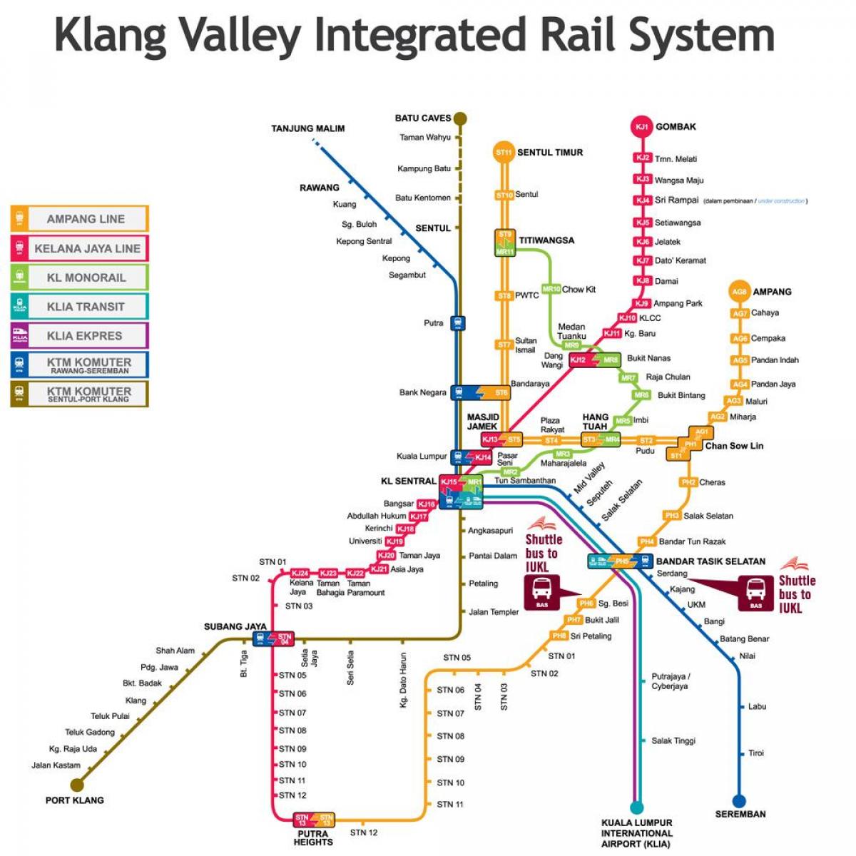 kl интегрирани железнички мапа