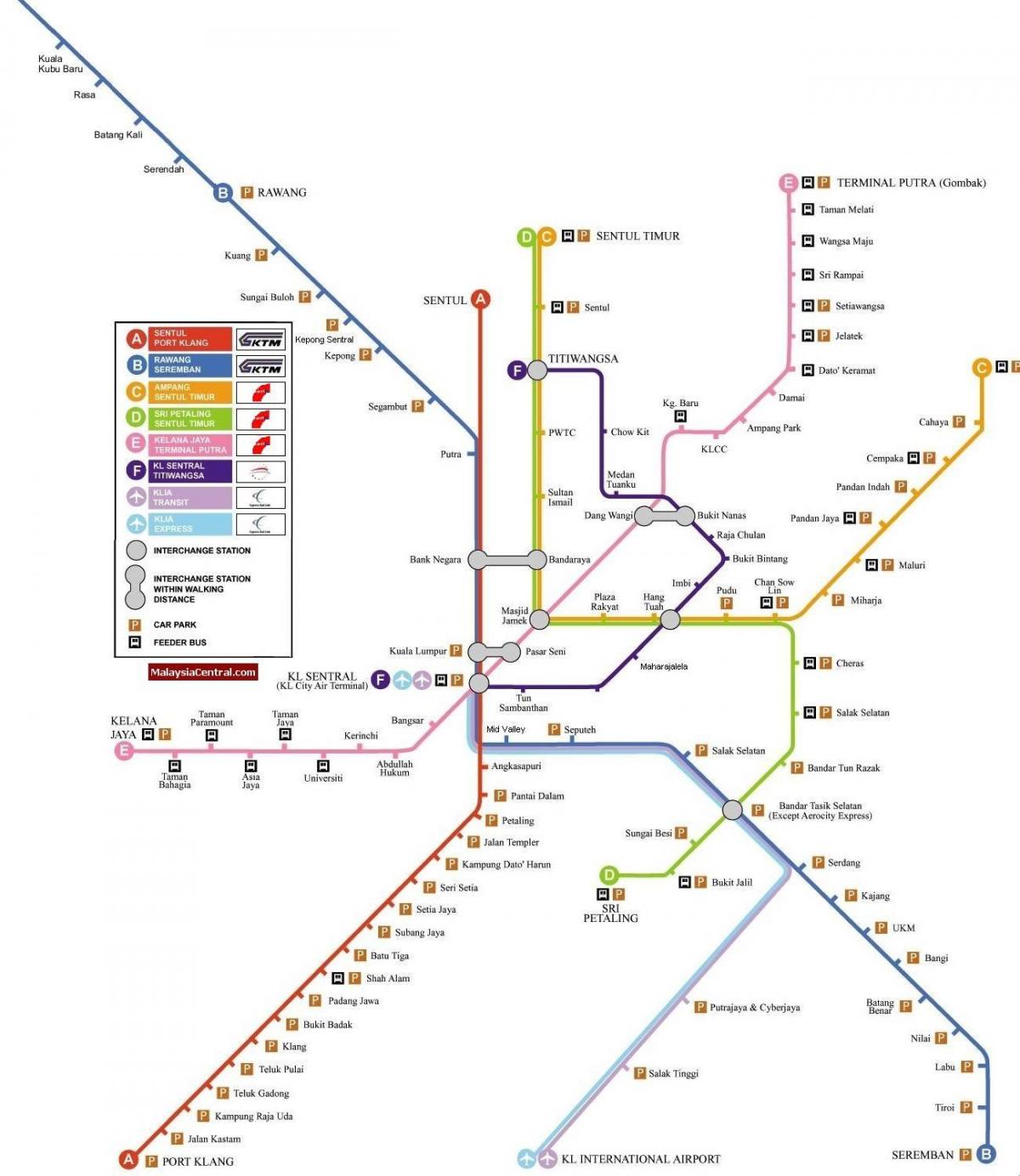 куала лумпур лесна железница мапа