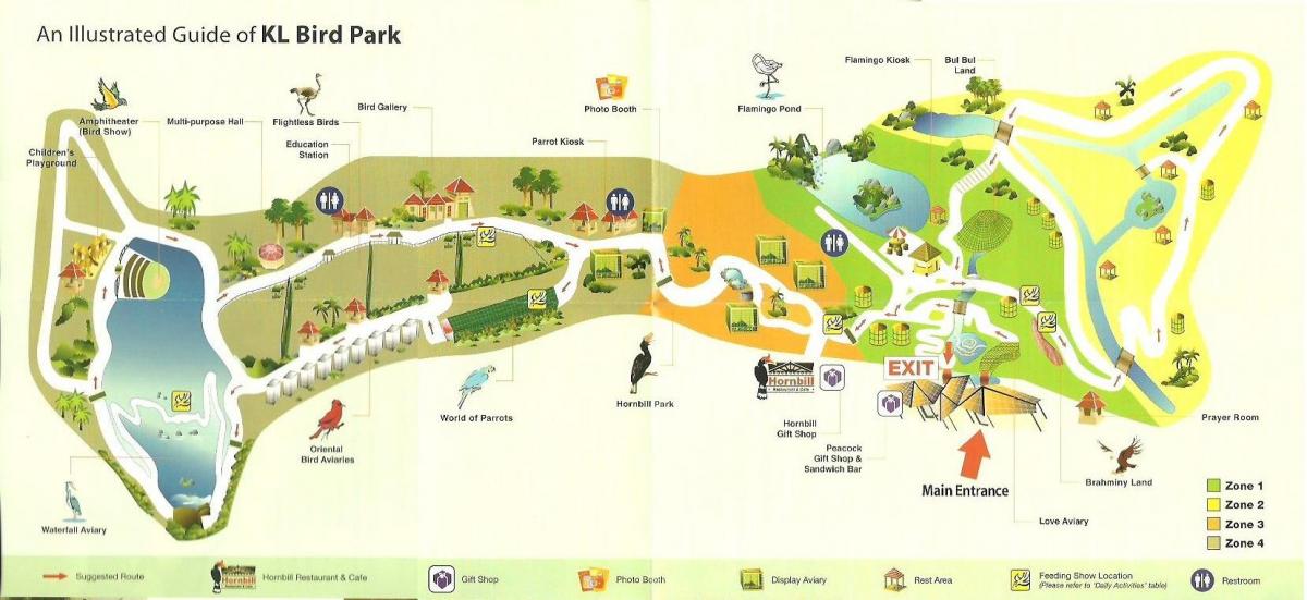 куала лумпур птица парк мапа