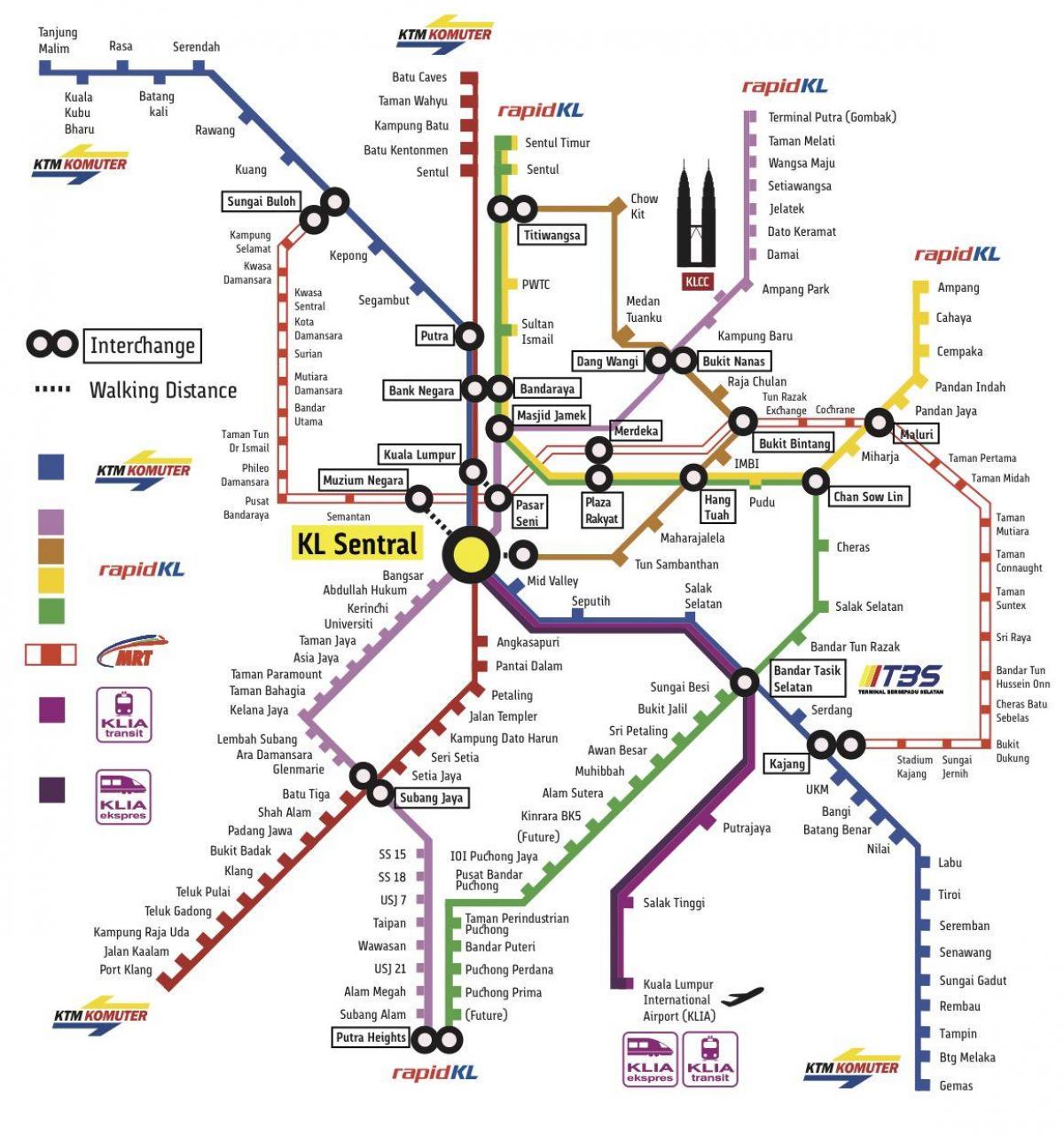 куала лумпур транспорт мапа