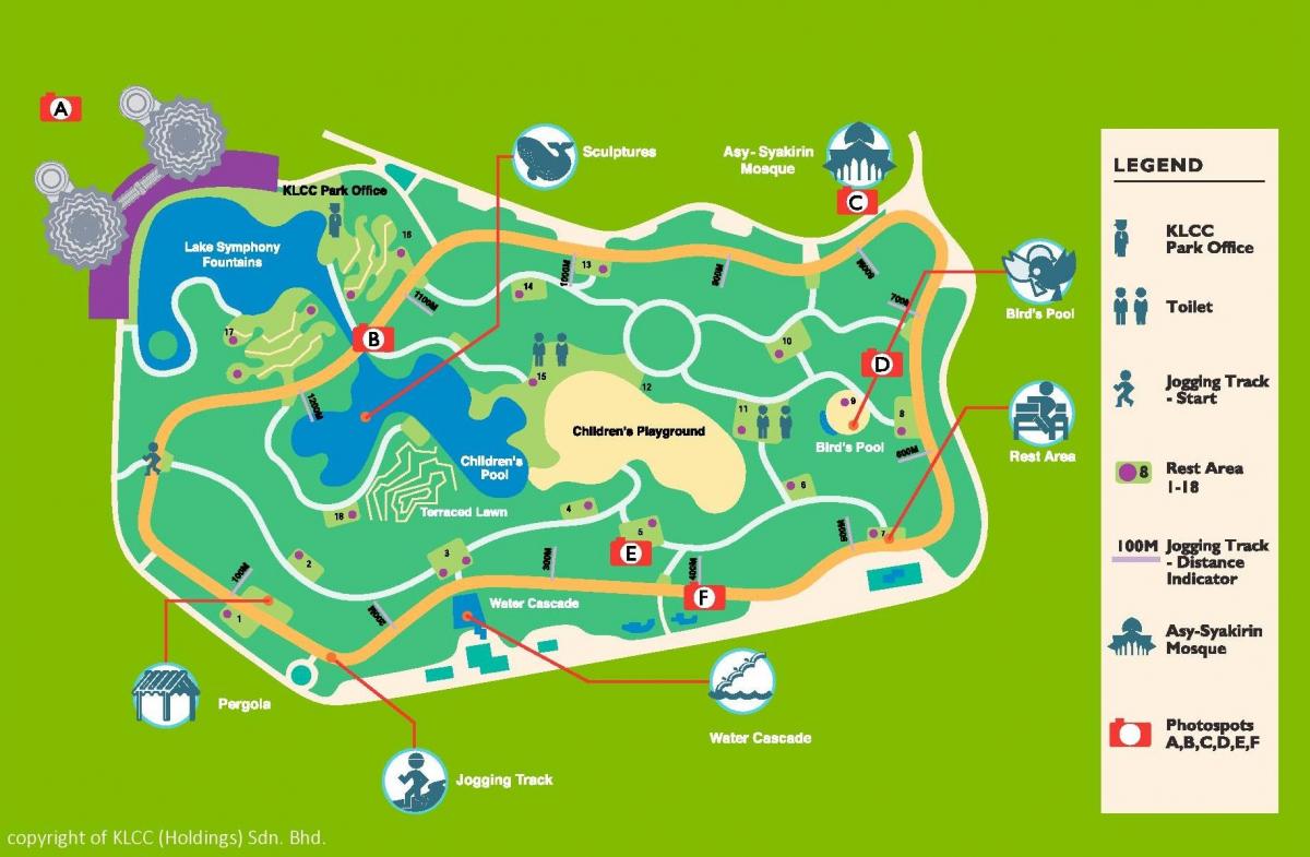 Карта на klcc парк