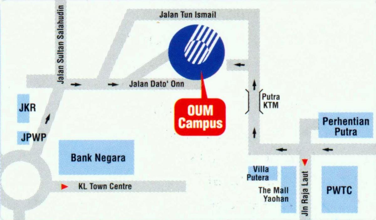 Карта на банката negara малезија локација