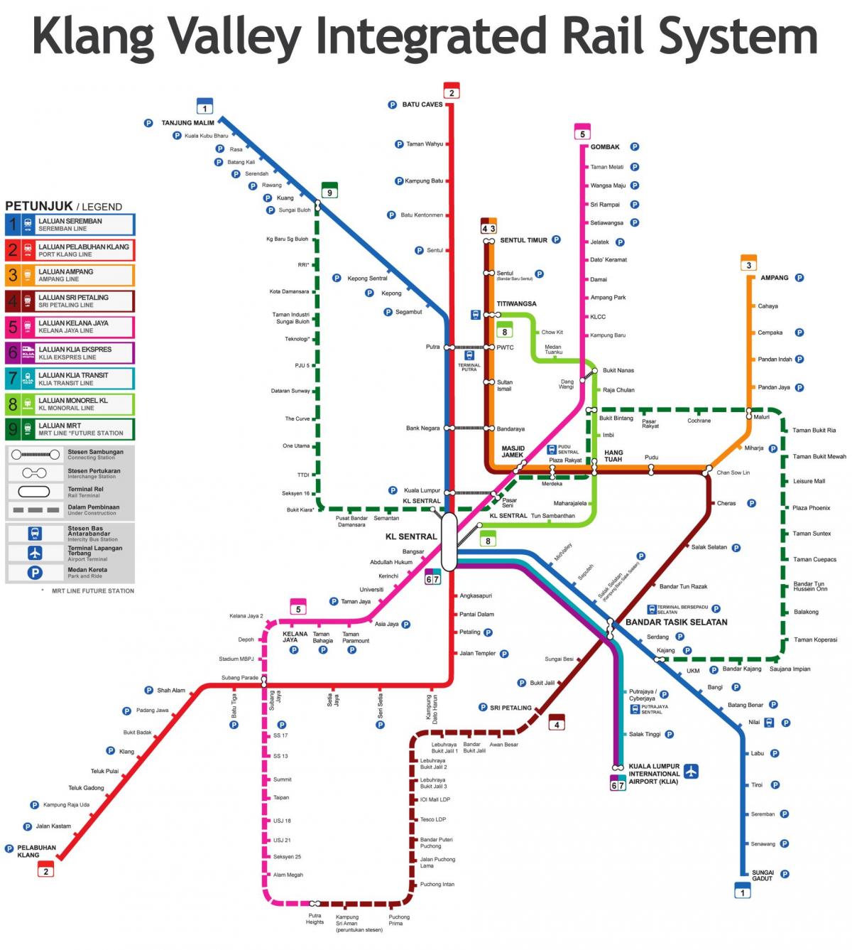 малезија воз мапата 2016 година
