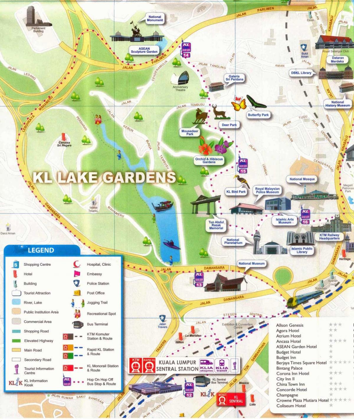 езерото градина куала лумпур мапа