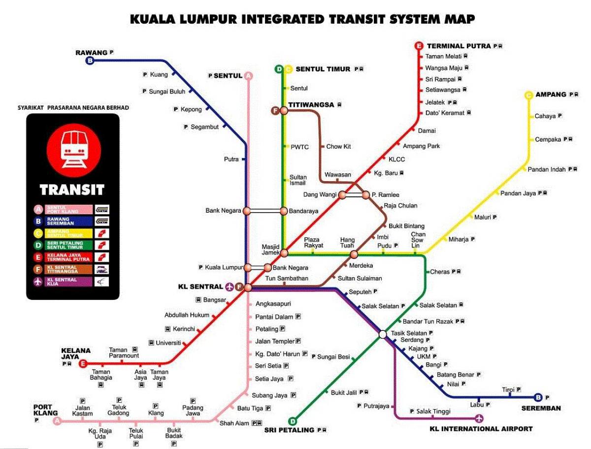 метро карта на куала лумпур