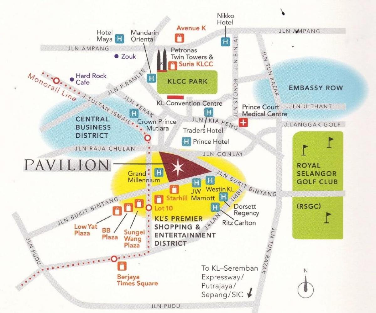 павилјон куала лумпур мапа
