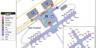 Куала лумпур меѓународниот аеродром терминал мапа