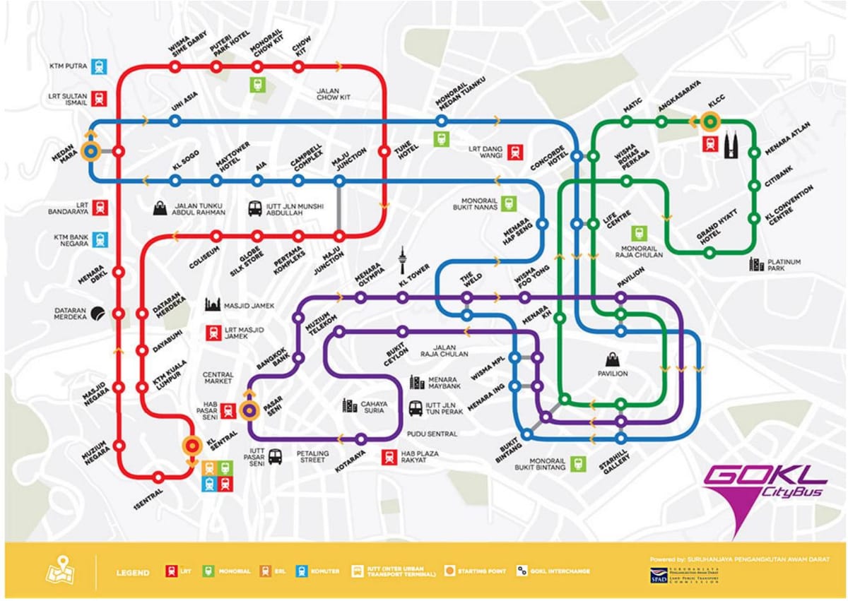 оди kl автобуска карта