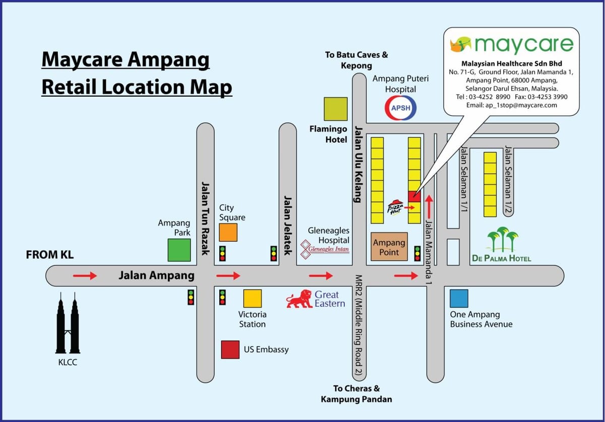 Карта на ampang парк