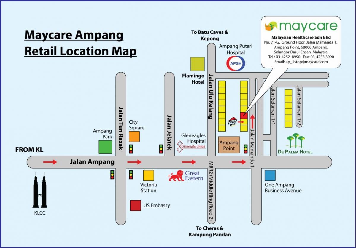 Карта на ampang парк