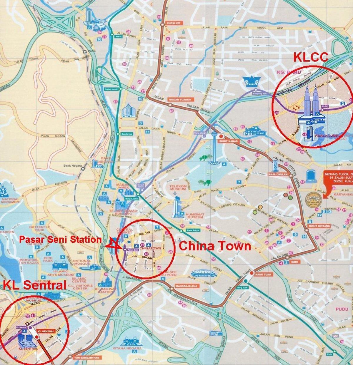 chinatown во куала лумпур мапа