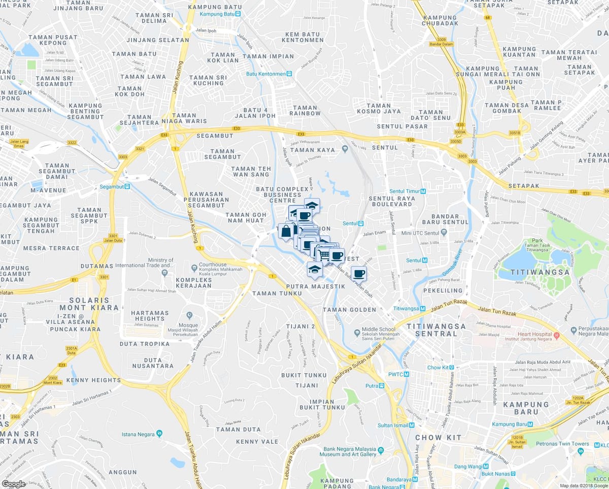 Карта на jalan ipoh куала лумпур