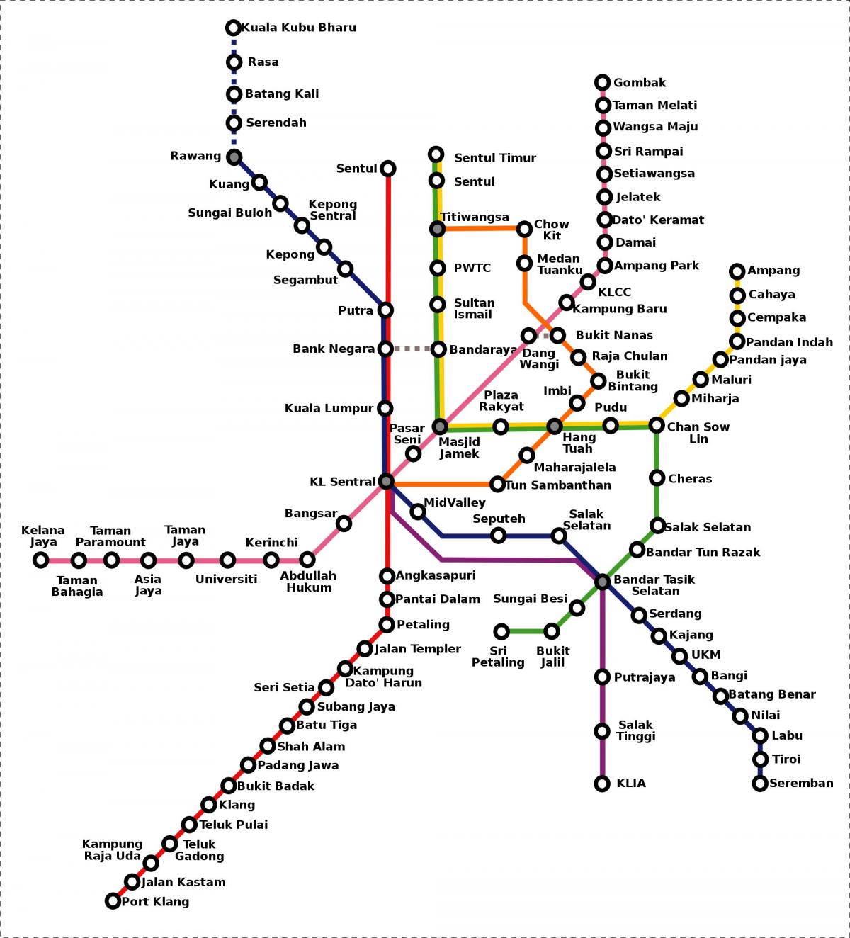 малезија метро мапа