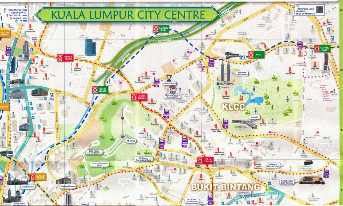 suria klcc центар мапа