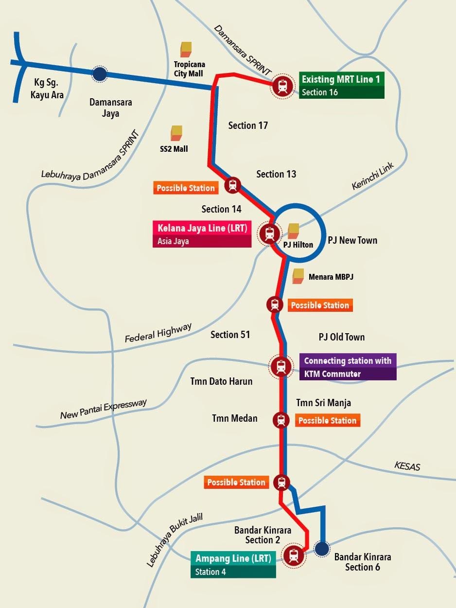 kelana jaya lrt станица на мапа