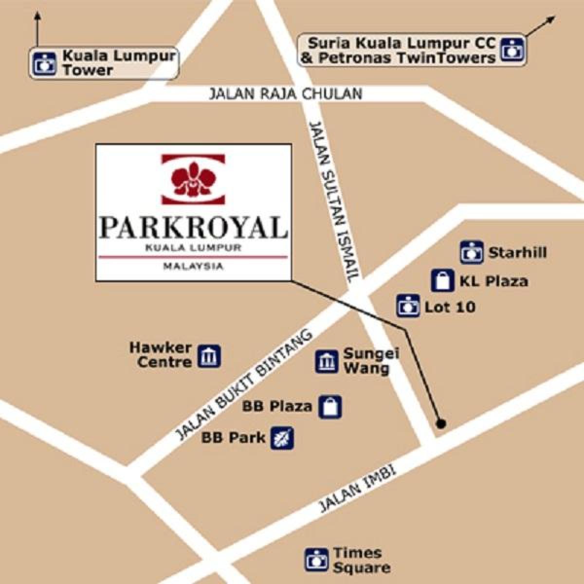 Карта на parkroyal куала лумпур