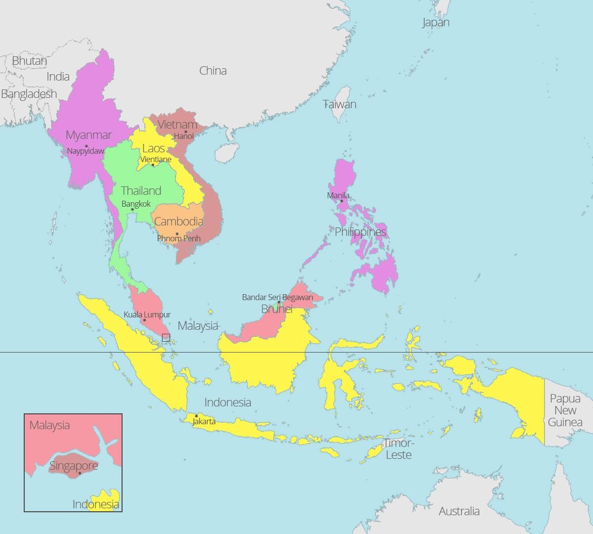 куала лумпур локација на мапата на светот