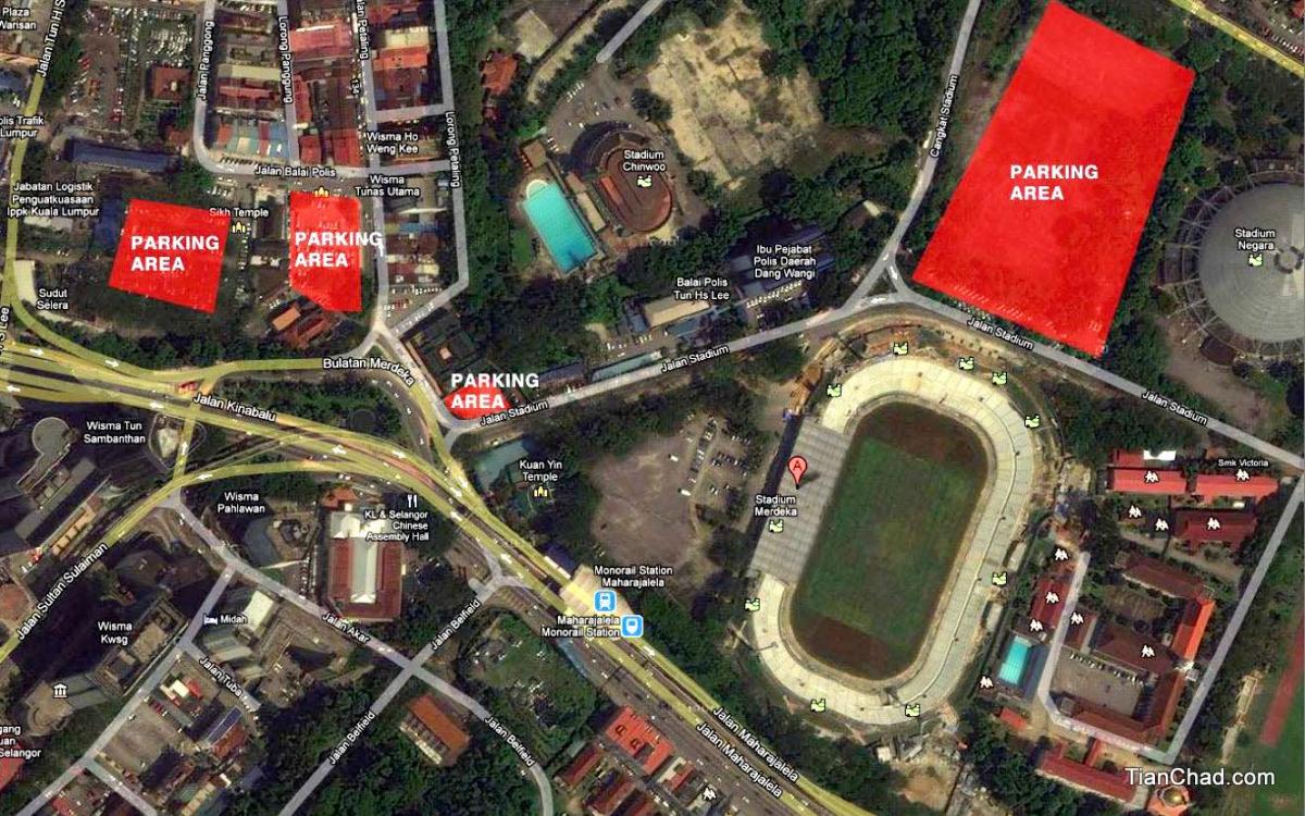 Карта на стадионот negara