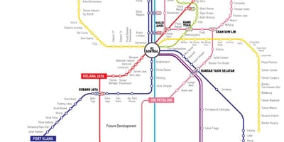 Kl воз маршрутата на мапата