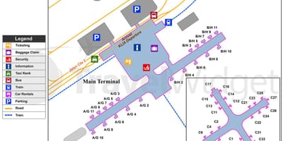 Куала лумпур аеродром главниот терминал мапа
