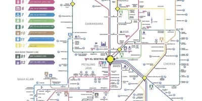 Куала лумпур транзит железнички мапа