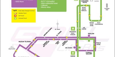 Карта на оди kl зелена линија