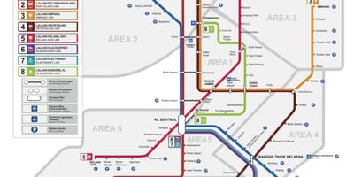 Rapidkl lrt маршрутата на мапата