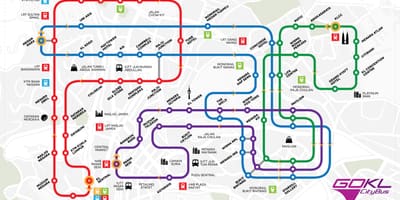 Оди kl автобуска маршрутата на мапата