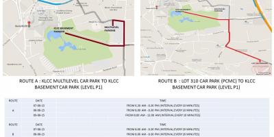 Карта на klcc паркинг