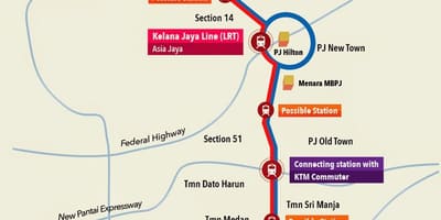 Kelana jaya lrt станица на мапа