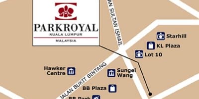 Карта на parkroyal куала лумпур