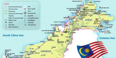 Аеродроми во малезија мапа